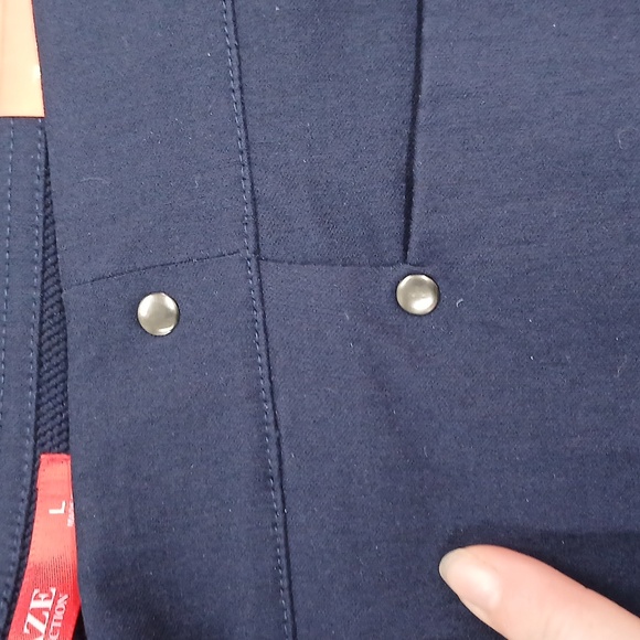 NWT Maze Collection Navy Blue PANTS Stretch Flare Levanta Cola Size Lg - Picture 3 of 8